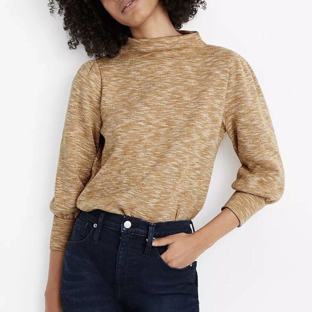 Madewell Tan Textured Blouse